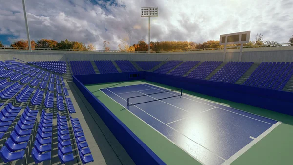 Tennis Court Rendering — Stock Photo, Image