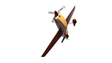 Spor uçağı, 3D resimleme.