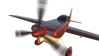 Spor uçağı, 3D resimleme.