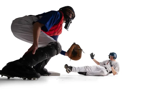 职业棒球选手被隔离在白人区 — 图库照片