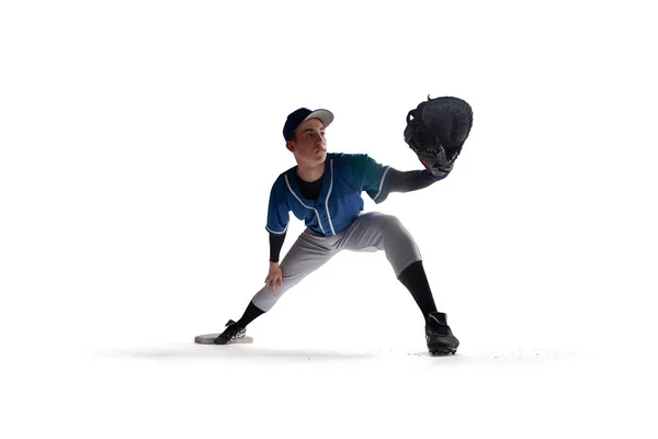 Professional Baseball Player Isolated White — Stock Photo, Image