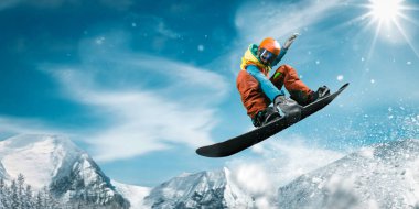 Snowboard. Olağanüstü kış sporları.