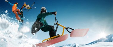 Snowboard. Olağanüstü kış sporları.