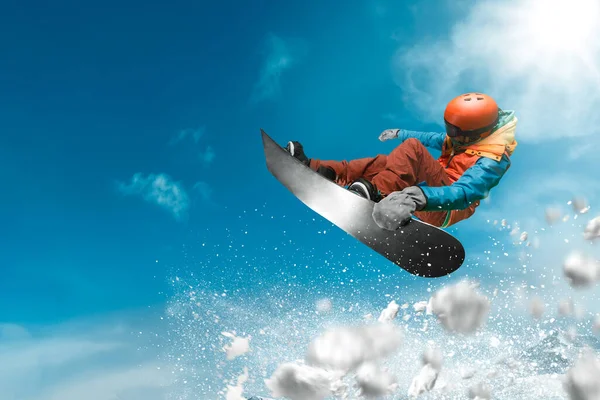 Snowboardozás Extrém Téli Sportok — Stock Fotó