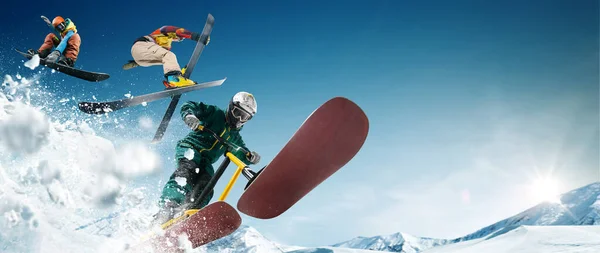 Snowboarding Ακραία Χειμερινά Αθλήματα — Φωτογραφία Αρχείου