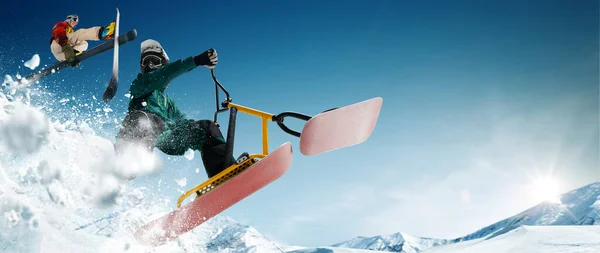 Snowboarding Ακραία Χειμερινά Αθλήματα — Φωτογραφία Αρχείου