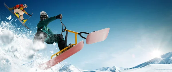 Snowboarden Extremer Wintersport — Stockfoto