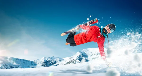 Skiing. Extreme winter sports.