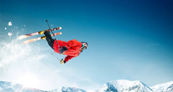Skiing Extreme Winter Sports — Stock Photo, Image