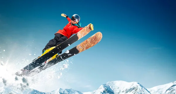 Skiën Extreme Wintersporten — Stockfoto