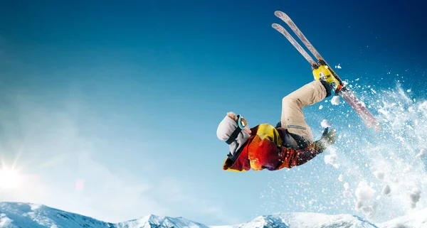 Skiën Extreme Wintersporten — Stockfoto