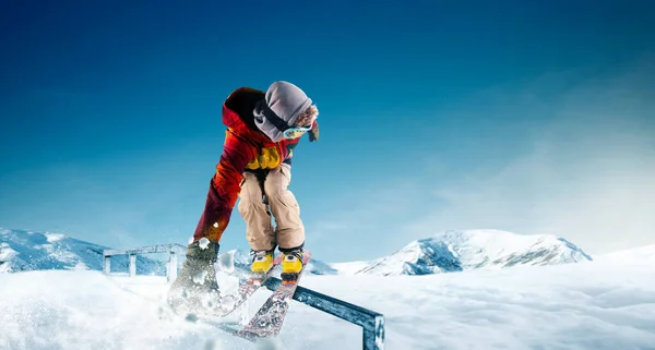 Lyžování Extrémní Zimní Sport — Stock fotografie
