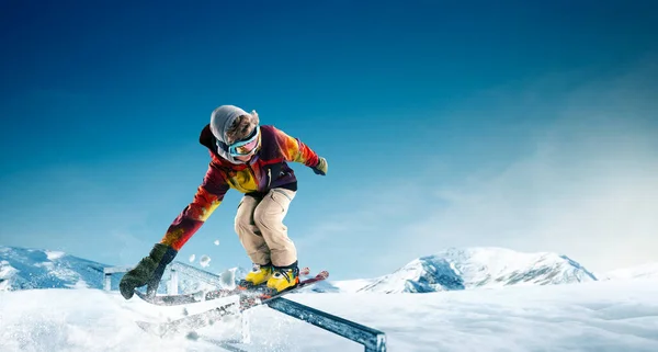 Esquiar Deportes Extremos Invierno — Foto de Stock