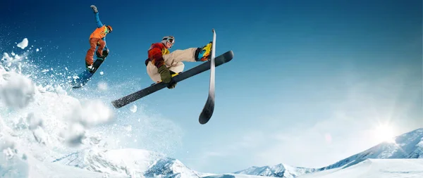 Snowboarden Extreme Wintersporten — Stockfoto