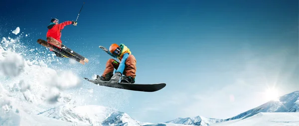 Snowboarden Extreme Wintersporten — Stockfoto
