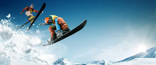 Snowboarding Esportes Inverno Extremos — Fotografia de Stock