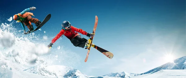 Snowboarding Extrémní Zimní Sport — Stock fotografie