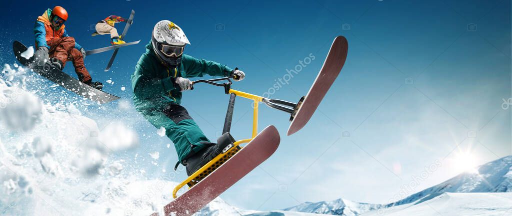 Snowboarding. Extreme winter sports.