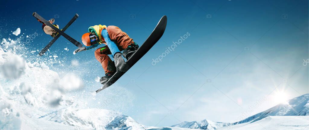 Snowboarding. Extreme winter sports.