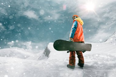 Snowboard. Olağanüstü kış sporları.