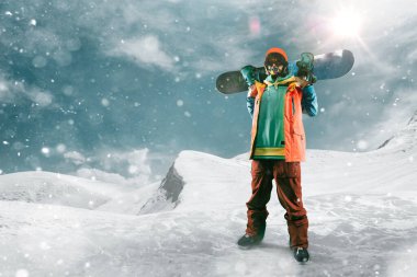 Snowboard. Olağanüstü kış sporları.