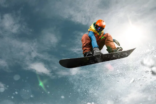 Snowboardozás Extrém Téli Sportok — Stock Fotó