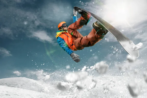 Snowboardozás Extrém Téli Sportok — Stock Fotó