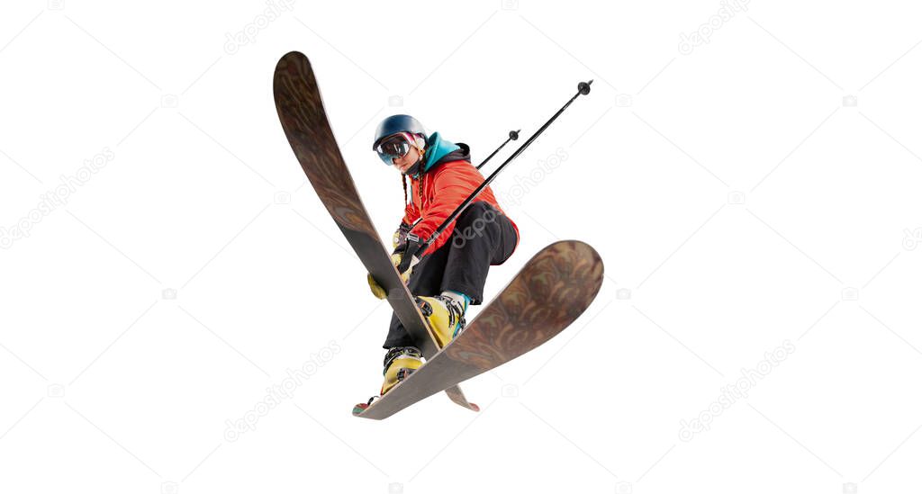 Skiing. Extreme winter sports.