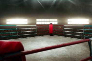 Spor salonunda boks ringleri boş..