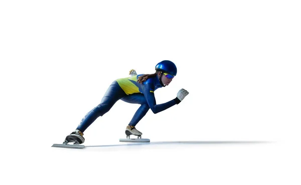 Short Track Speed Skating Female Athlete — Stock Photo, Image