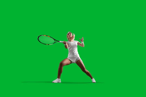 Tenis Oynayan Genç Kız — Stok fotoğraf