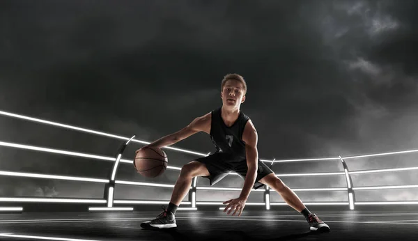 Les Joueurs Basket Ball Jouent Streetball — Photo