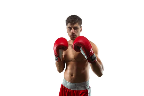 Jovens Esportes Homem Boxe — Fotografia de Stock
