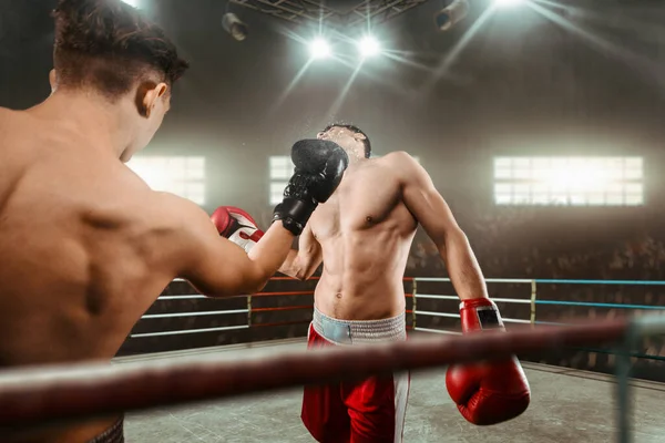 Two Young Men Boxing — Stock Photo, Image