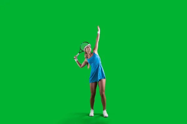 Молода Дівчина Грає Теніс — стокове фото