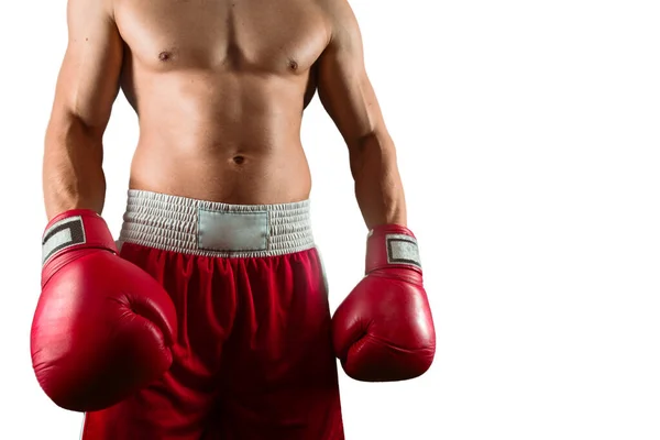 Joven Hombre Deportivo Boxeo — Foto de Stock