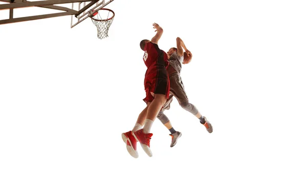 Giocatori Basket Giocano Streetball — Foto Stock