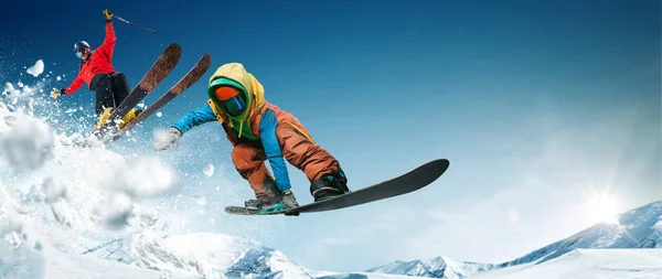 Snowboarding Esportes Inverno Extremos — Fotografia de Stock