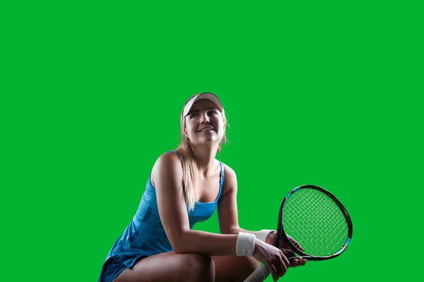 Chica Joven Jugando Tenis — Foto de Stock