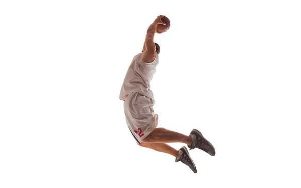 篮球运动员打街球 — 图库照片