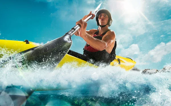 Kayak Aguas Bravas Kayak Extremo — Foto de Stock