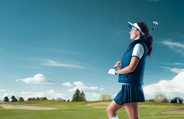 Jogadora Profissional Golfe — Fotografia de Stock