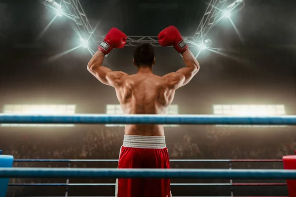 Joven Hombre Deportivo Boxeo — Foto de Stock