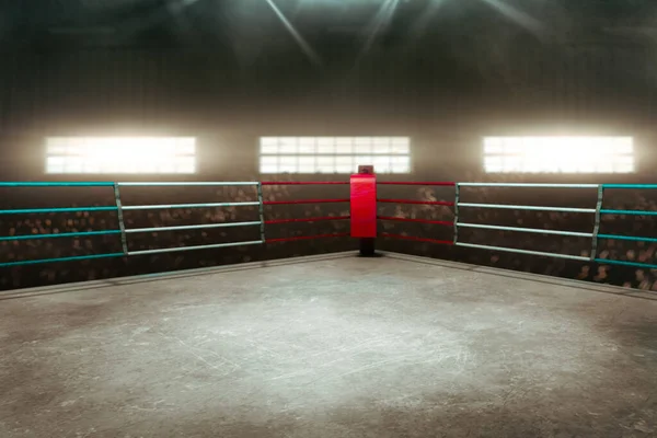 Anneau Boxe Vide Gymnase — Photo