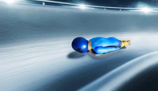 Skelet Sporu Bobsled Kızak — Stok fotoğraf