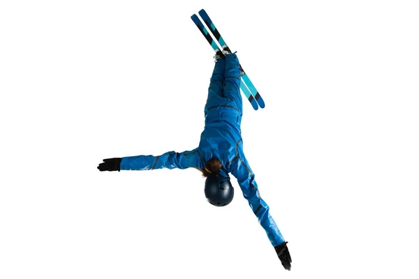 Aeronaves Freestyle Atleta Esqui — Fotografia de Stock