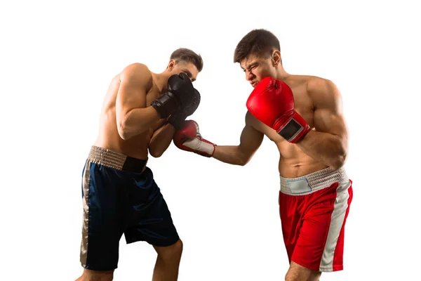 Two Young Men Boxing — Stock Photo, Image