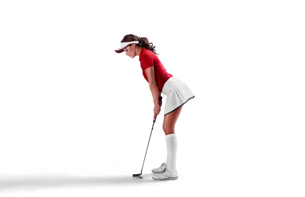Professionele Vrouwelijke Golfspeelster — Stockfoto