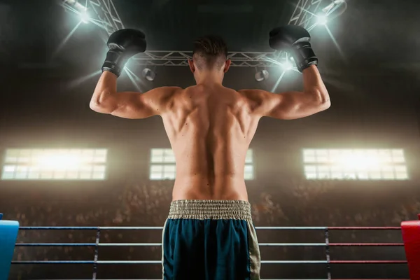 Jeune Homme Sportif Boxe — Photo