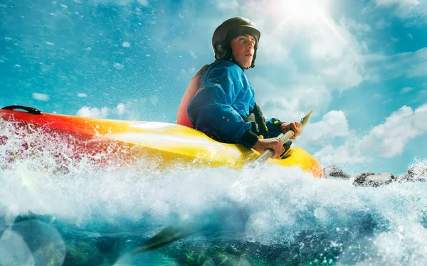 Whitewater Kayaking Extreme Kayaking — Stock Photo, Image